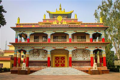 Bodhgaya- Buddhistisches Tempelkloster in Bodhgaya